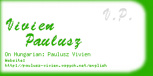 vivien paulusz business card